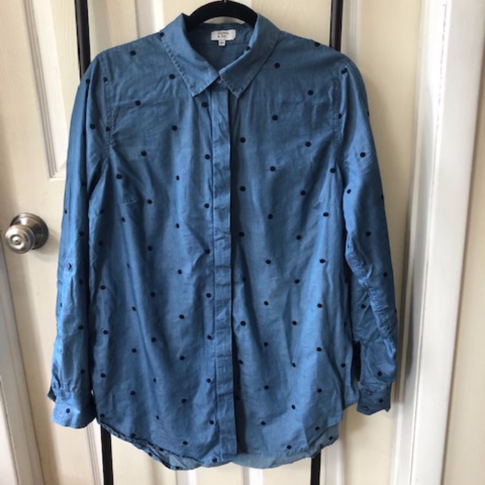 Polka Dot Button-Down